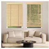 2-inch Wood Slat Horizontal Window Blinds 35" Wide