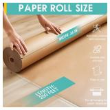 PerkHomy Brown Kraft Paper Roll for Craft Bulletin Board Paper, Brown, 36" x 200