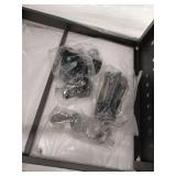 5 Tier Folding Shelf With Hooks, Black