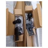 2 Pack One-Stop Stair Cable Railing Posts Kit 42", 33 Degree Drilled Black Stair Posts