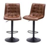 Firavoe Counter Height Bar Stools, Brown