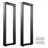 36 Inch Metal Bar Table Legs, 2 Pack, Black