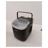 EUHOMY Countertop Ice Maker Machine with Handle, Black