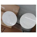 Waltham Nolan 3 Piece Accent Table Set In White And Natural