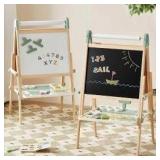 Tiny Land Easel for Kids, Double-Sided Magnetic Easel with Drawing Accessories