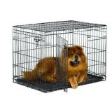Folding Metal Dog Crate, Black, Approximately 29x19