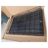Folding Metal Dog Crate, Black, Approximately 29x19