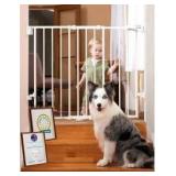 Babelio Baby Gate for Stairs, Kitchen & Doorways, 26-43" W 28" H, White