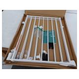 Babelio Baby Gate for Stairs, Kitchen & Doorways, 26-43" W 28" H, White