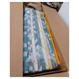 Garveelife 10x20 Outdoor Rug, Teal And Yellow