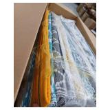 Garveelife 10x20 Outdoor Rug, Teal And Yellow