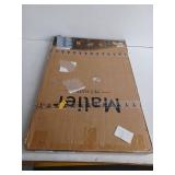 Malier Metal Freestanding Dog Gate, Black, 2 Panels, 40