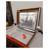 Black Framed Mirror 24x29 with Shelf