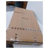 3 PCs Cylinder Pedestal Stands, White