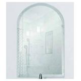 Frameless Arch Beveled Bathroom Mirror 24x36