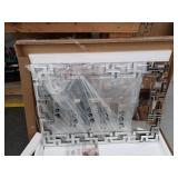 Geometric Pattern Decorative Wall Mirror 40x28"