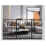Extra Wide Auto-Close Safety Gate, Black 52.76-57.48"