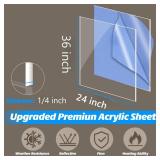 GetWant Clear Acrylic Sheet, 24x36 inches, 1/4 inch Thick