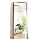 BEAUTYPEAK 64"x21" Full Length Mirror, Black