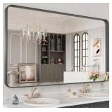 Modern Black Framed Wall Mirror