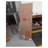 Modern Arched Floor Mirror with Gold Trim