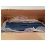 Navy Blue Adirondack Chair with Footrest and Cup Holders