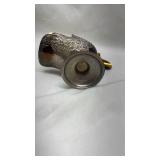 Vintage Raimond Silver Plate Sugar Scuttle with Gold Wash and Scoop