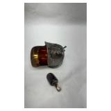 Vintage Raimond Silver Plate Sugar Scuttle with Gold Wash and Scoop