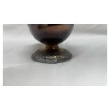 Vintage Raimond Silver Plate Sugar Scuttle with Gold Wash and Scoop