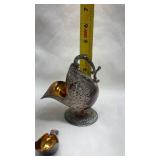 Vintage Raimond Silver Plate Sugar Scuttle with Gold Wash and Scoop