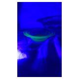 Depression Uranium Glass Green Serving Bowl
