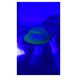 Depression Uranium Glass Green Serving Bowl