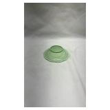 Depression Uranium Glass Green Serving Bowl