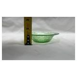 Depression Uranium Glass Green Serving Bowl