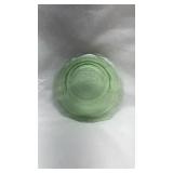 Depression Uranium Glass Green Serving Bowl
