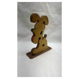 Handmade Wooden Odie Garfield and Friend Figure