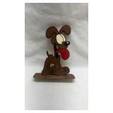 Handmade Wooden Odie Garfield and Friend Figure