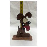 Handmade Wooden Odie Garfield and Friend Figure