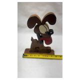 Handmade Wooden Odie Garfield and Friend Figure