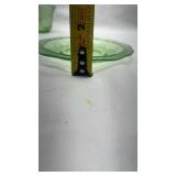 Depression Era Green Uranium Glass Tea Cup and Saucer Set