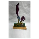 Wooden Road Runner Cartoon Character Display