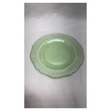 Depression Era Green Uranium Glass Small Plate