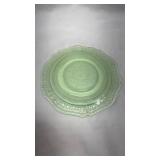 Depression Era Green Uranium Glass Small Plate