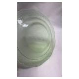 Depression Era Green Uranium Glass Small Plate