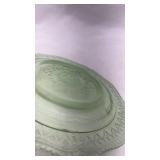 Depression Era Green Uranium Glass Small Plate