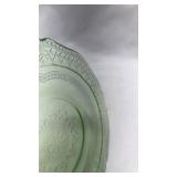 Depression Era Green Uranium Glass Small Plate