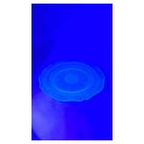 Depression Era Green Uranium Glass Dinner Plate