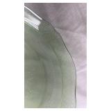 Depression Era Green Uranium Glass Dinner Plate