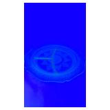 Depression Era Green Uranium Glass Divided Plate