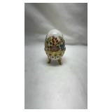 Hand-Painted Porcelain Egg Trinket Box
